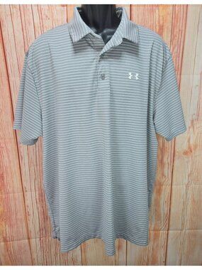Under Armour Mens HeatGear Gray Polo XXL